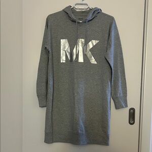NWOT Michael Kors Gray Long Sleeve Hoodie Dress